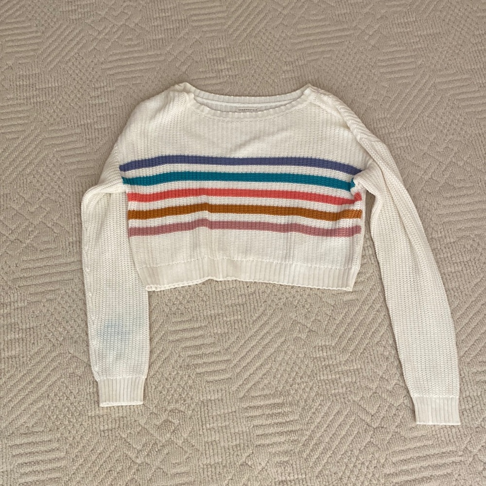 XL womens Striped & Cropped Aeropostale Sweater